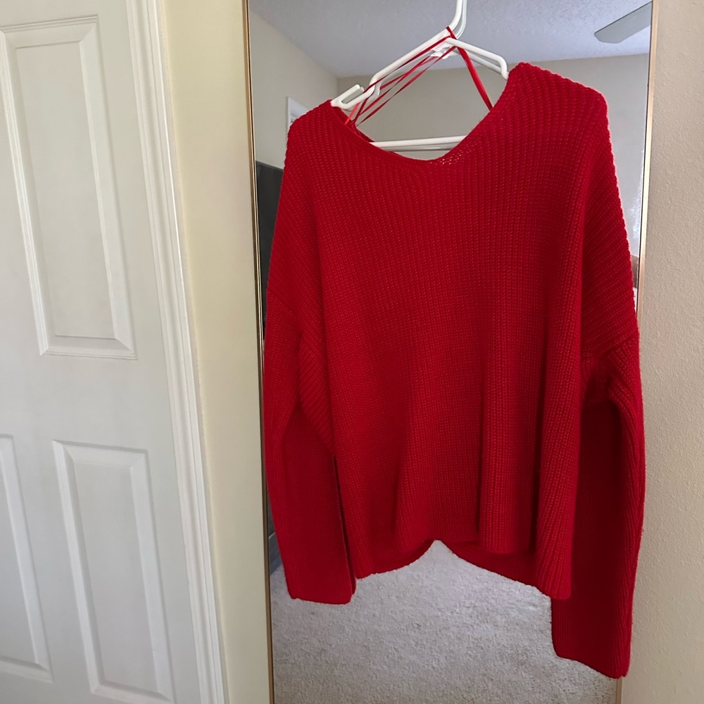 Reversible Red Sweater